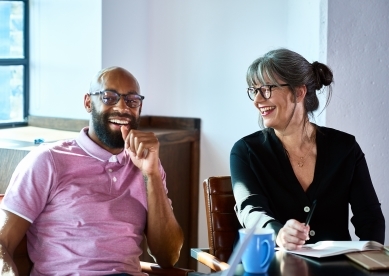 Couple laughing